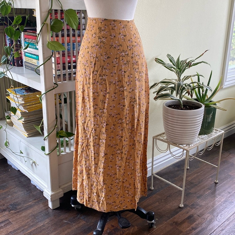 Yellow Floral Skirt